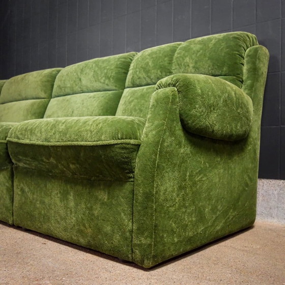 Image 1 of Canapé d'angle modulaire vintage vert mousse