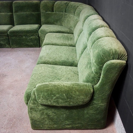 Image 1 of Canapé d'angle modulaire vintage vert mousse