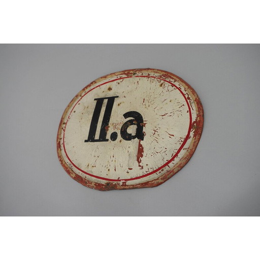 Panneau de porte de salle de classe vintage, 1900