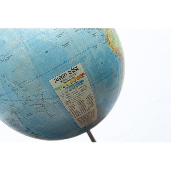 Image 1 of Globe terrestre vintage, Tchécoslovaquie 1970