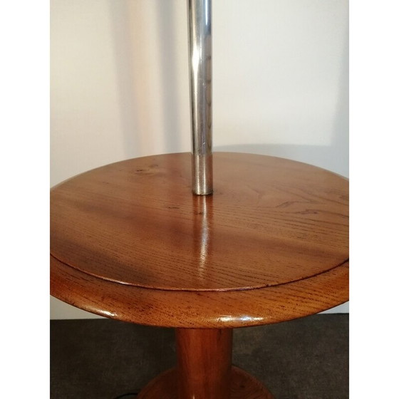 Image 1 of Lampadaire vintage en opaline et chrome, 1950-1960