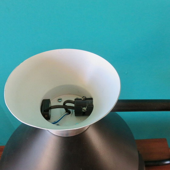 Image 1 of Lampe de bureau vintage chromée et laquée noire