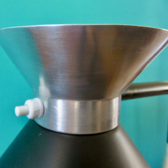 Image 1 of Lampe de bureau vintage chromée et laquée noire