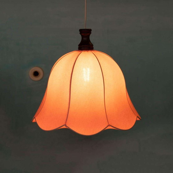 Image 1 of Lampe pendante tulipe vintage scandinave rose