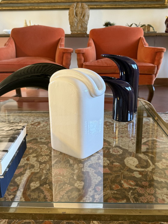 Image 1 of Sergio Asti, Vase moderne en céramique, Gabbianelli Italie Ca. 1970