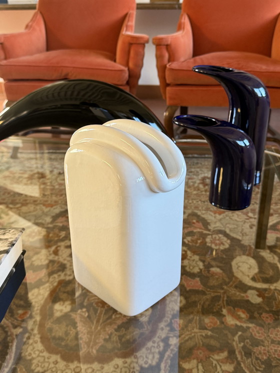 Image 1 of Sergio Asti, Vase moderne en céramique, Gabbianelli Italie Ca. 1970