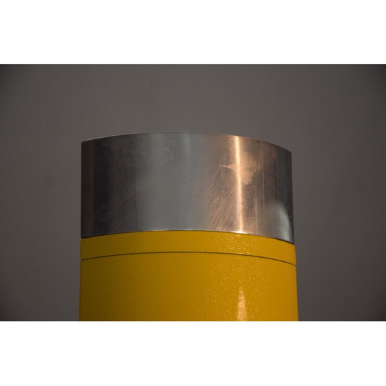 Image 1 of Luminaire vintage avec baril en aluminium peint à l'époxy jaune par Yonel Lebovici, 1981