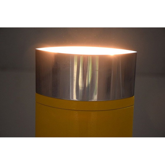 Image 1 of Luminaire vintage avec baril en aluminium peint à l'époxy jaune par Yonel Lebovici, 1981