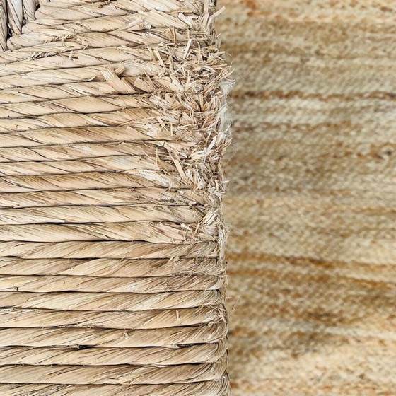 Image 1 of Paire de chaises vintage en bois et paille