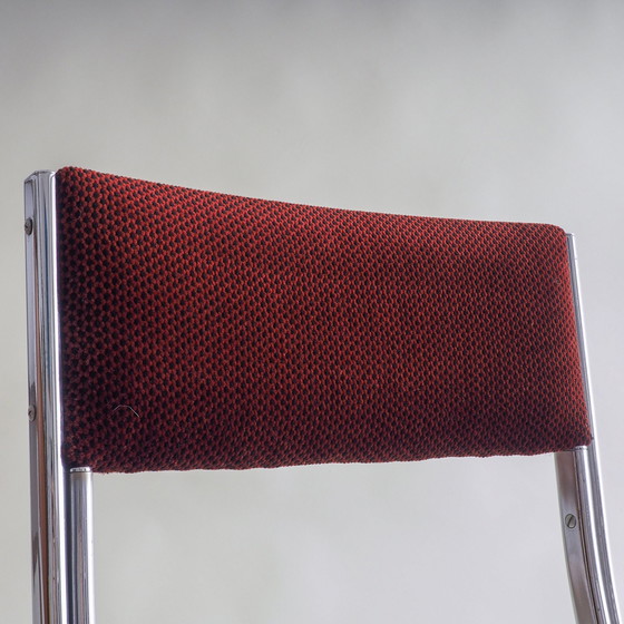 Image 1 of Chaise de salle à manger en chrome tubulaire