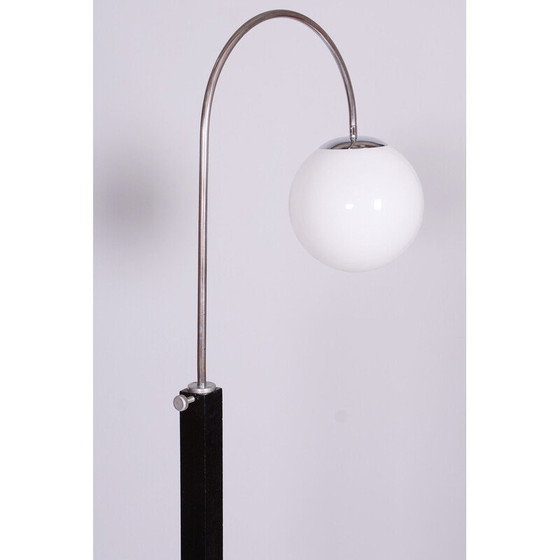 Image 1 of Lampadaire vintage Art Déco en bois de chêne, Tchécoslovaquie, années 1930