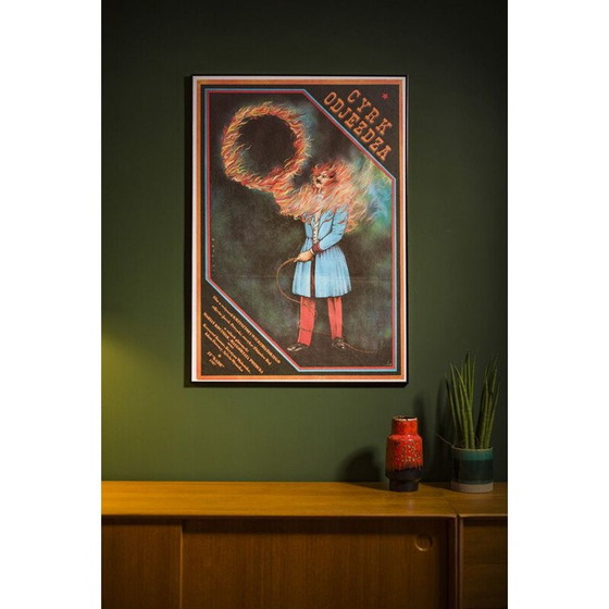 Image 1 of Affiche de film vintage "Cyrk Odjeżdża" par Obłucki Janusz, Pologne 1987