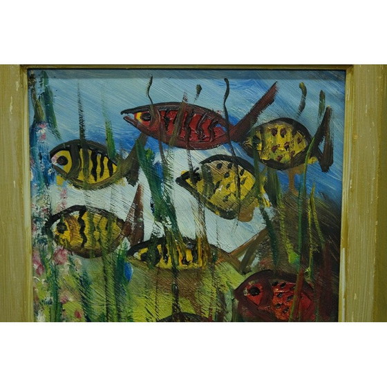 Image 1 of Composition abstraite vintage suédoise par Louis Zelig, années 1960