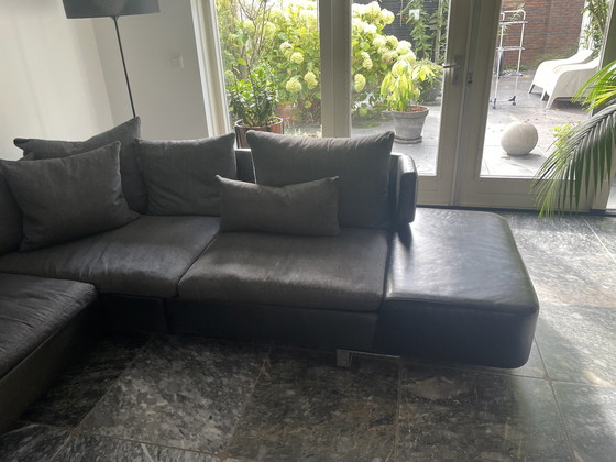 Image 1 of Natuzzi Canapé d'angle avec table basse