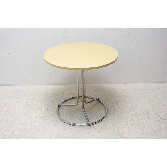 Image 1 of Table basse vintage Bauhaus en chrome, Tchécoslovaquie, années 1930