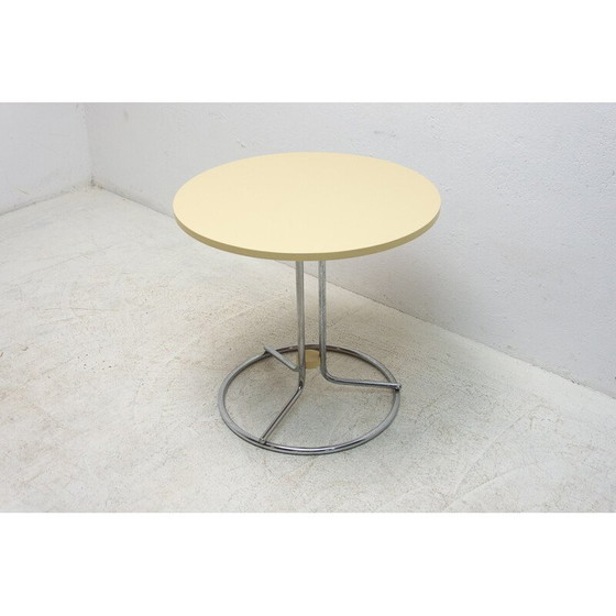 Image 1 of Table basse vintage Bauhaus en chrome, Tchécoslovaquie, années 1930