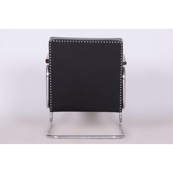 Image 1 of Paire de fauteuils Bauhaus en hêtre et acier chromé, Tchécoslovaquie 1930