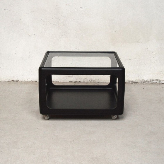Image 1 of Table basse vintage en polyuréthane laqué noir par Peter Ghyczy pour Horn Collection, Allemagne 1975