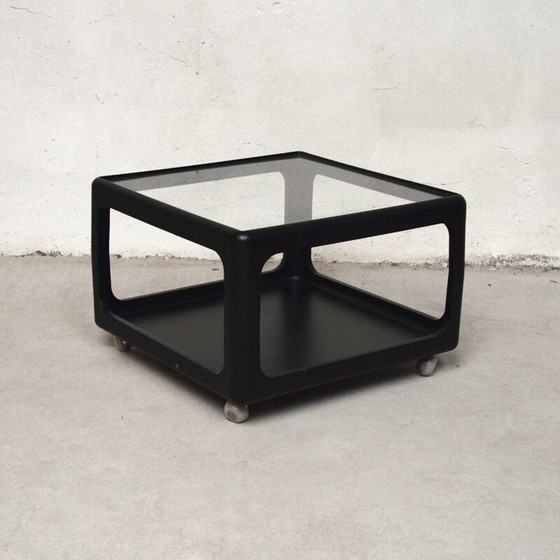 Image 1 of Table basse vintage en polyuréthane laqué noir par Peter Ghyczy pour Horn Collection, Allemagne 1975