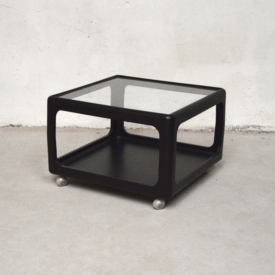 Image 1 of Table basse vintage en polyuréthane laqué noir par Peter Ghyczy pour Horn Collection, Allemagne 1975
