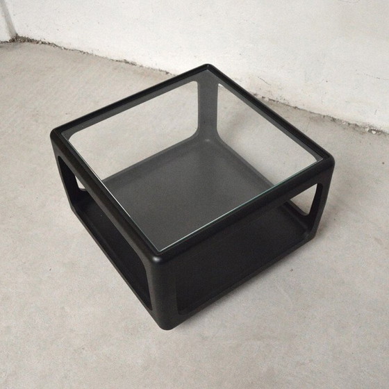 Image 1 of Table basse vintage en polyuréthane laqué noir par Peter Ghyczy pour Horn Collection, Allemagne 1975