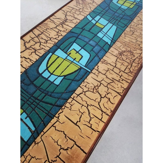 Image 1 of Table basse vintage en cuivre polychrome, Italie 1950