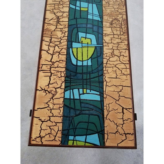 Image 1 of Table basse vintage en cuivre polychrome, Italie 1950