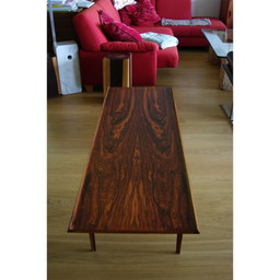 Table basse vintage en bois de rose par Harry Rosengren Hansen pour Brande Mobelindustri, années 1950