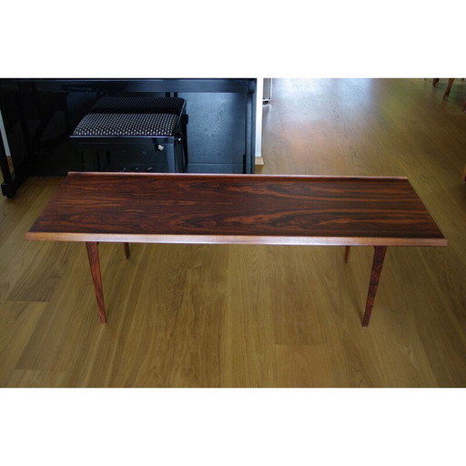 Table basse vintage en bois de rose par Harry Rosengren Hansen pour Brande Mobelindustri, années 1950