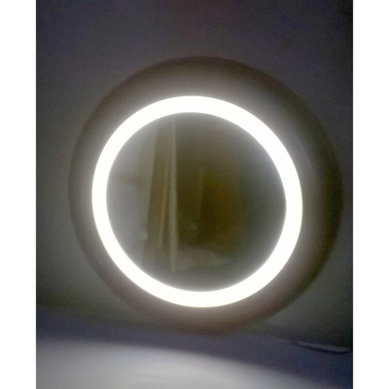 Image 1 of Miroir vintage avec lumière intégrée, Italie 1960
