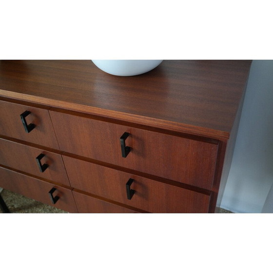 Image 1 of Commode vintage en teck foncé avec 6 tiroirs, Danemark