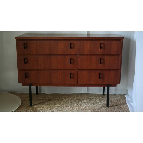 Image 1 of Commode vintage en teck foncé avec 6 tiroirs, Danemark