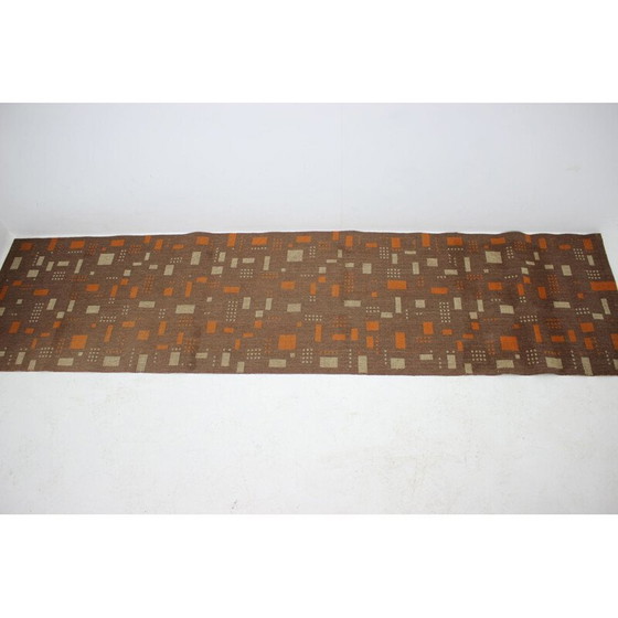 Image 1 of Tapis géométrique vintage, Tchécoslovaquie 1960