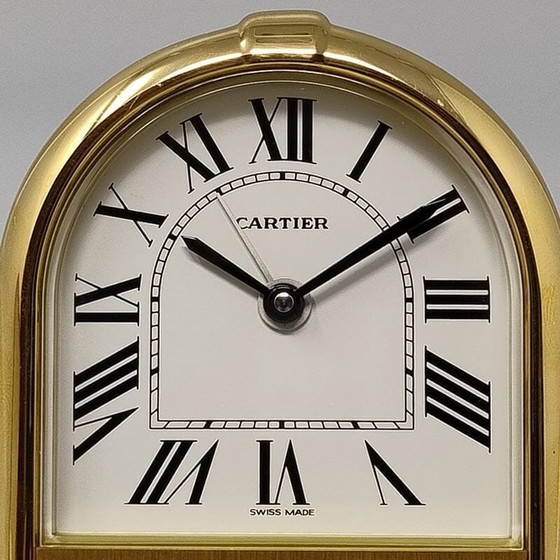 Image 1 of 1980S Gorgeous Cartier Romane Alarm Clock Pendulette. Fabriqué en Suisse