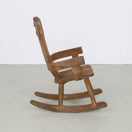 Image 1 of Fauteuil à bascule Brutalist De Puydt, 1970S