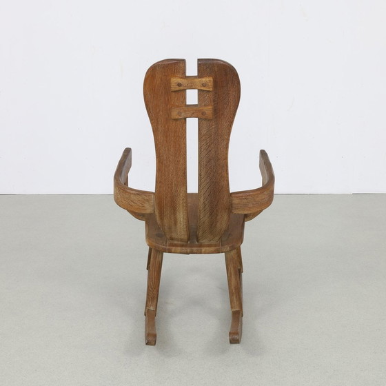 Image 1 of Fauteuil à bascule Brutalist De Puydt, 1970S