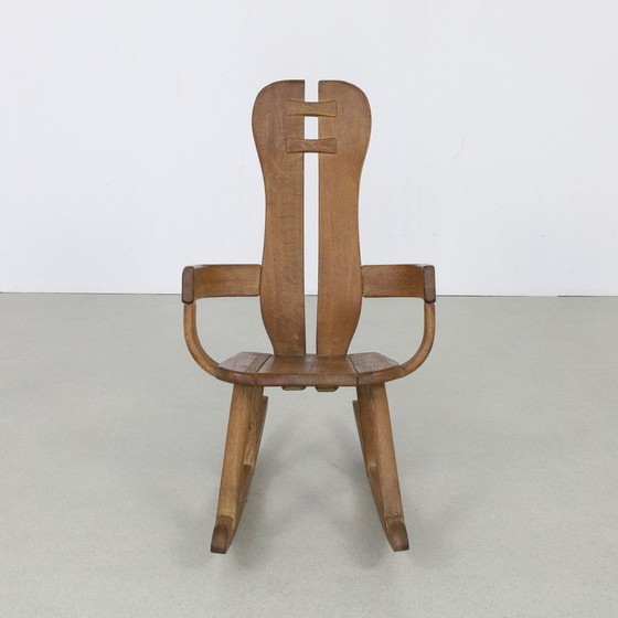 Image 1 of Fauteuil à bascule Brutalist De Puydt, 1970S