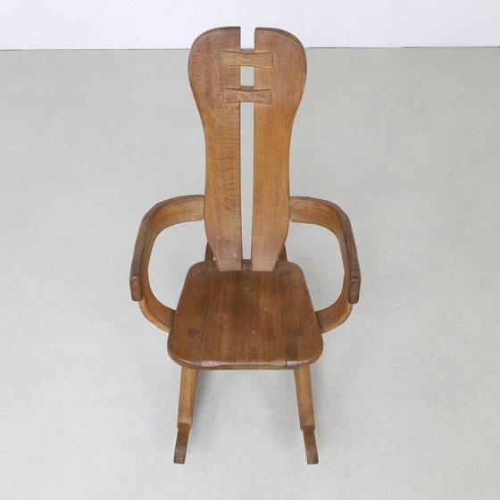 Image 1 of Fauteuil à bascule Brutalist De Puydt, 1970S