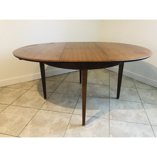 Table à manger vintage en teck, Scandinavie, années 1960