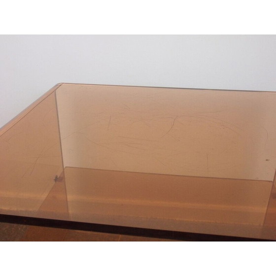 Image 1 of Paire de tables d'appoint vintage en lucite fumée Michel