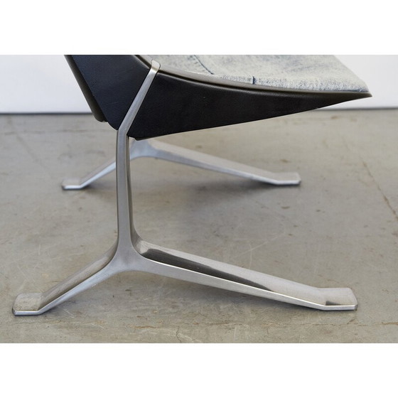 Image 1 of Paire de fauteuils vintage en aluminium et denim de Knut Hesterberg pour Selectform, Allemagne 1970s