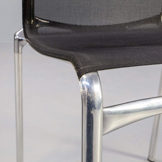 Image 1 of Ensemble de 4 chaises vintage en aluminium et Netwave par Alberto Meda, Italie 1991