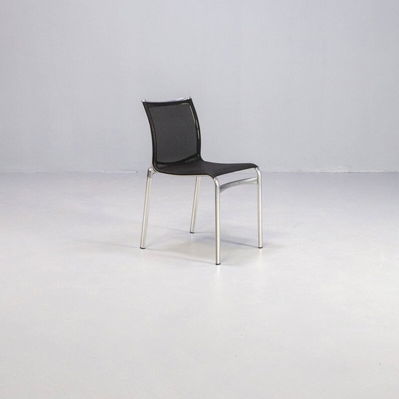 Image 1 of Ensemble de 4 chaises vintage en aluminium et Netwave par Alberto Meda, Italie 1991