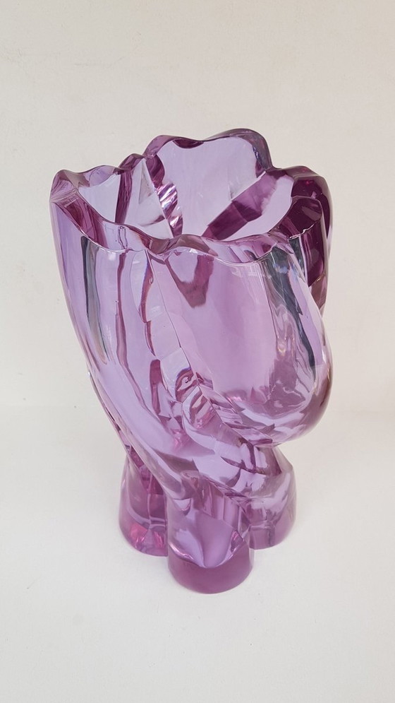 Image 1 of Vase de Bohème en cristal de néodyme