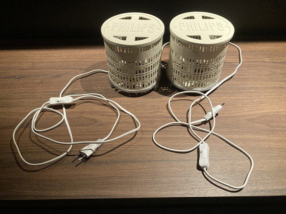 Image 1 of 2X Philips Vintage Table Lamps, modèle unique