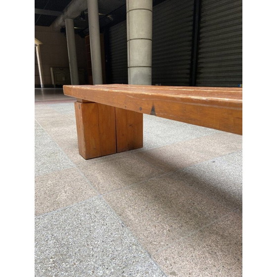 Image 1 of Banc vintage en pin massif, sélectionné par Charlotte Perriand, 1947