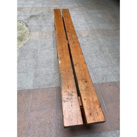 Image 1 of Banc vintage en pin massif, sélectionné par Charlotte Perriand, 1947