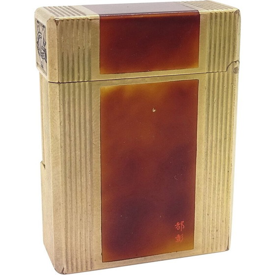 Image 1 of Briquet vintage de luxe plaqué en or jaune pour La Maison S.t. Dupont