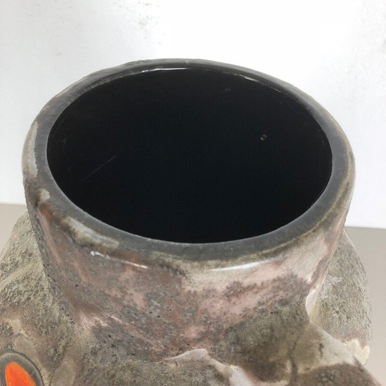 Image 1 of Grand vase vintage en poterie Fat Lava multicolore 420-54 de Scheurich