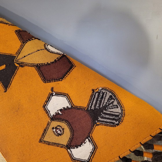 Image 1 of Tapis vintage en laine de mouton brodé à la main par Olga Fisch, 1980
